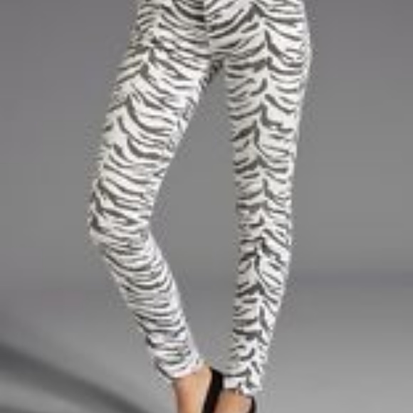 CURRENT/ELLIOTT SKINNY JEANS NWT US 23/0 B/W ZEBRA - Picture 8 of 8